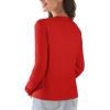 imageWomens Lightweight Cardigan Fall Cozy Cardigan Sweaters V Neck Ribbed Button Up 2025 TrendyRed