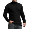 imageMANGOPOP Mens Mock Turtleneck Shirts Long Sleeve Shirts Pullover Ribbed Sweater Fall Fashion 2025A01 Black
