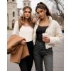 imageMANGOPOP Long Sleeve Shirts for Women Slim Fitted Scoop Neck Top Fleece Thermal Undershirts Base Layer Going Out Trendy 2025Ablack
