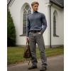imageMANGOPOP Mens Mock Turtleneck Long Sleeve Shirts Fleece Ribbed Knit Pullover Sweater Basic Thermal Undershirt Tops 2025Blue Grey