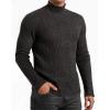 imageMANGOPOP Mens Mock Turtleneck Long Sleeve Shirts Fleece Ribbed Knit Pullover Sweater Basic Thermal Undershirt Tops 2025Cblack Gray