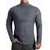 imageMANGOPOP Mens Mock Turtleneck Long Sleeve Shirts Fleece Ribbed Knit Pullover Sweater Basic Thermal Undershirt Tops 2025Blue Grey
