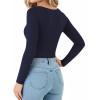 image:imageMANGOPOP Long Sleeve Shirts for Women Thermal Crew Neck Fitted Fleece Tops Trendy Going Out Fall Winter Womens Tops 2026Deep Blue