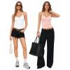 image:imageMANGOPOP Women Sexy Adjustable Halter V Neck Tank Top Backless Double Lined Cami Slim Basic Going Out 2026 Summer TrendyRose Quartz