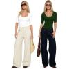 image:imageMANGOPOP Sexy Half Sleeve Tops for Women Scoop Neck Slim Fitted Casual Going Out T Shirt Tops 2026 TrendyDeep Green