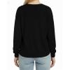 image:imageMANGOPOP Tunic Tops for Women Loose Fit Dressy  Ribbed Henley VNeck Soft Smart Casual Top Work WeekendsBlack
