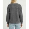 image:imageMANGOPOP Tunic Tops for Women Loose Fit Dressy  Ribbed Henley VNeck Soft Smart Casual Top Work WeekendsBlack Grey