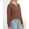 image:imageMANGOPOP Tunic Tops for Women Loose Fit Dressy  Ribbed Henley VNeck Soft Smart Casual Top Work WeekendsCoffee