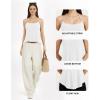image:imageMANGOPOP Womens Halter Tank Tops Loose Fit Sleeveless Square Neck Top Casual Going Out Tees Shirts 2026 Trendy02 White