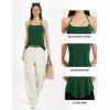 image:imageMANGOPOP Womens Halter Tank Tops Loose Fit Sleeveless Square Neck Top Casual Going Out Tees Shirts 2026 Trendy03 Deep Green