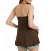 image:imageMANGOPOP Womens Halter Tank Tops Loose Fit Sleeveless Square Neck Top Casual Going Out Tees Shirts 2026 Trendy05 Coffee