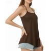 image:imageMANGOPOP Womens Halter Tank Tops Loose Fit Sleeveless Square Neck Top Casual Going Out Tees Shirts 2026 Trendy05 Coffee