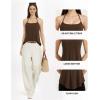 image:imageMANGOPOP Womens Halter Tank Tops Loose Fit Sleeveless Square Neck Top Casual Going Out Tees Shirts 2026 Trendy05 Coffee