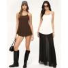 image:imageMANGOPOP Womens Halter Tank Tops Loose Fit Sleeveless Square Neck Top Casual Going Out Tees Shirts 2026 Trendy05 Coffee
