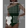 image:imageMANGOPOP Womens Off The Shoulder Double Lined Bodysuit Versatile Thong Body Suit Going Out Summer Trendy TopsDeep Green