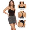 image:imageMANGOPOP Womens Scoop Neck Open TBack Cami Bodysuit Sleeveless Backless Thong Tank Top Body suits Going Out Tops 202601 Black