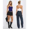 image:imageMANGOPOP Womens Scoop Neck Open TBack Cami Bodysuit Sleeveless Backless Thong Tank Top Body suits Going Out Tops 2026Deep Blue