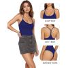 image:imageMANGOPOP Womens Scoop Neck Open TBack Cami Bodysuit Sleeveless Backless Thong Tank Top Body suits Going Out Tops 2026Deep Blue