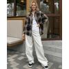 image:imageMANGOPOP YearRound Flannel Shirt for Women  Lightweight Oversized Long Sleeve Button Down Plaid for Effortless LayeringBlack Yellow Plaid