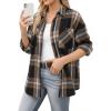 image:imageMANGOPOP YearRound Flannel Shirt for Women  Lightweight Oversized Long Sleeve Button Down Plaid for Effortless LayeringBlack Yellow Plaid