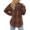 image:imageMANGOPOP YearRound Flannel Shirt for Women  Lightweight Oversized Long Sleeve Button Down Plaid for Effortless LayeringBrown Orange Plaid