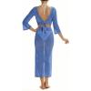 image:imageMANGOPOP 2 Piece Swimsuit Coverup for Women Crochet Bathing Suit Cover Up Set for Beach Pool VacationBlue