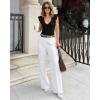 image:imageMANGOPOP Womens Deep V Neck Ruffle Sleeveless Body Suits Tank Top Bodysuit Going Out Sexy Fitted Summer Trendy OutfitsA01 Black