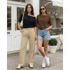 image:imageMANGOPOP Womens Boat Neck Half Sleeve Bodysuit 34 Sleeve Sexy Body Suit Casual Versatile One Shoulder Going Out Shirts TopsCoffee