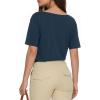 image:imageMANGOPOP Womens Boat Neck Half Sleeve Bodysuit 34 Sleeve Sexy Body Suit Casual Versatile One Shoulder Going Out Shirts TopsDeep Blue