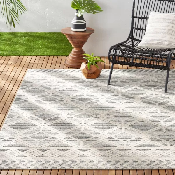 Brookstone Aurora Bohemian Geometric IndoorOutdoor High Performance Area Rug BeigeIvory 710x102BeigeIvory