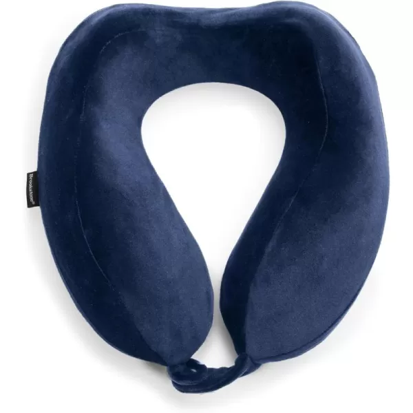 Brookstone Contoured Memory Foam Head and Neck Travel Pillow Ergonomic and Lightweight OliveBlue