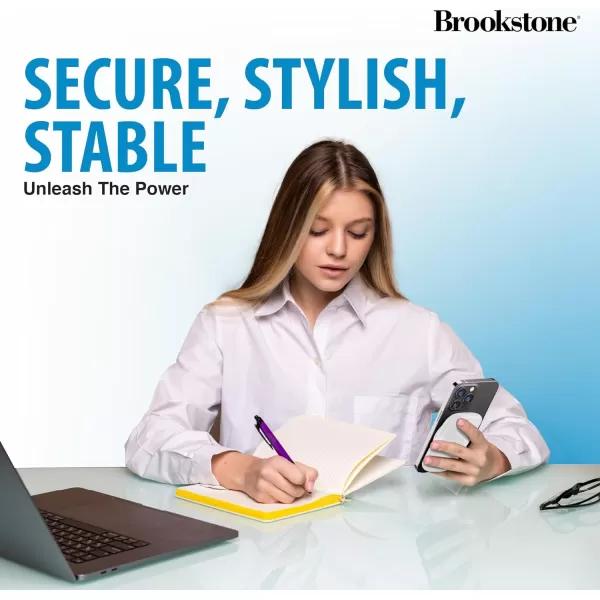 Brookstone Magnetic Charging Wireless Power Bank with Stand  5000mAh Portable Magnetic Power Bank Charger Fast Charger Battery Pack for iPhone 15141312 Pro Maxfor All iWatchWhite
