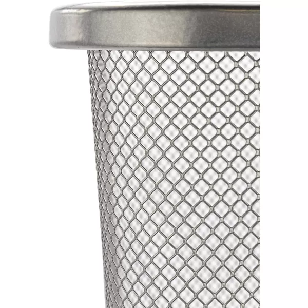 Brookstone BKH1461 3 Pack Metallic Mesh Wastebasket for Office ampamp Home Open Top Under Desk Trash Can Lightweight ampamp Sturdy Recycling Bin Standard SilverSilver