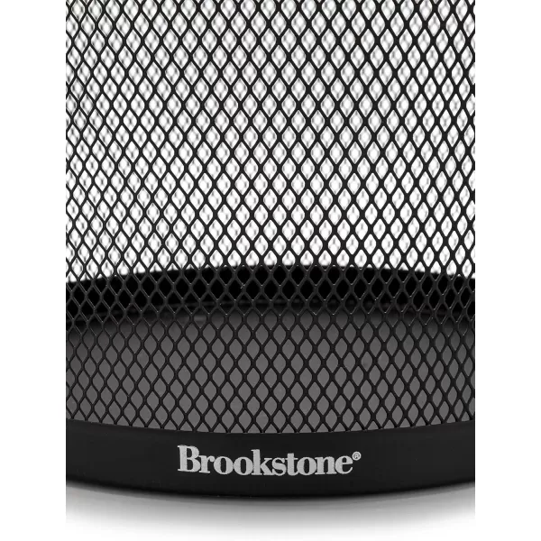 Brookstone BKH1461 3 Pack Metallic Mesh Wastebasket for Office ampamp Home Open Top Under Desk Trash Can Lightweight ampamp Sturdy Recycling Bin Standard SilverBlack