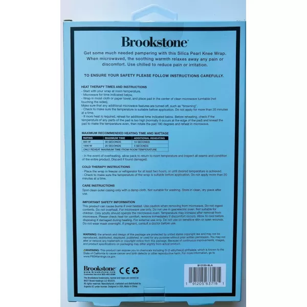 BROOKSTONE Reusable Hot Cold Knee Wrap for SprainsSwelling Post Exercise Soreness Arthritis amp More BlueBlue