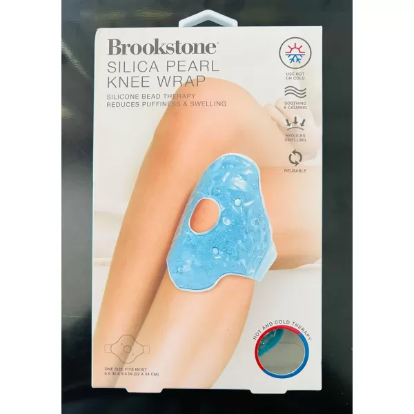 BROOKSTONE Reusable Hot Cold Knee Wrap for SprainsSwelling Post Exercise Soreness Arthritis amp More BlueBlue