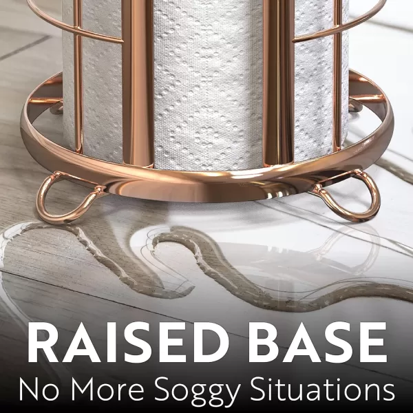 BROOKSTONE Trending Black Toilet Paper Holder Freestanding Bathroom Tissue Organizer Minimalistic Storage Solution Modern ampamp Stylish Design Holds MEGA RollsRose Gold