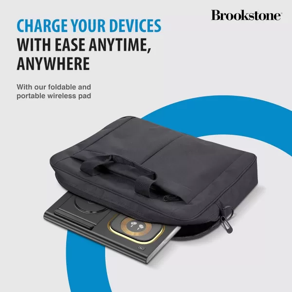 Brookstone 3in1 Wireless Charger Stand Fast Charging Station for iPhone 15141312 Pro Max Series All iWatch Series  iPhone Wireless Charging StationBlack