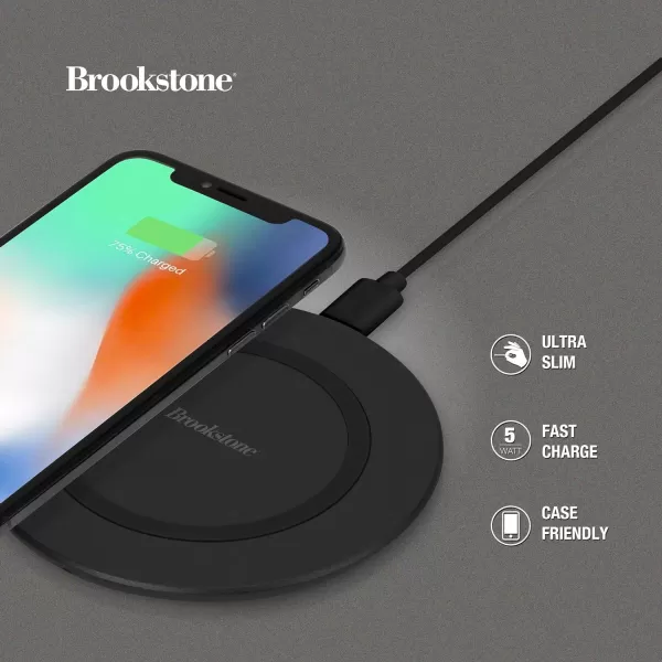 Brookstone 5W QiCertified Wireless Charger for iPhone SE 11 11 Pro 11 Pro Max XR XS XS Max X 8 8 Plus AirPods Samsung Galaxy S10 S10 S10e S9 S9 Note10 Note10 BlackBrookstone 5W QiCertified Wireless Charger for iPhone SE 11 11 Pro 11 Pro Max XR XS XS Max X 8 8 Plus AirPods Samsung Galaxy S10 S10 S10e S9 S9 Note10 Note10 Black