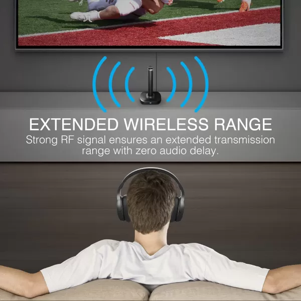 Brookstone AirPhones Wireless RF Over Ear Headphones with Wireless Transmitting AudioCharging Dock 10 Hrs Playtime Deep Bass 40mm Driver Comfortable EarPads for TVs PhonesBrookstone AirPhones Wireless RF Over Ear Headphones with Wireless Transmitting AudioCharging Dock 10 Hrs Playtime Deep Bass 40mm Driver Comfortable EarPads for TVs Phones