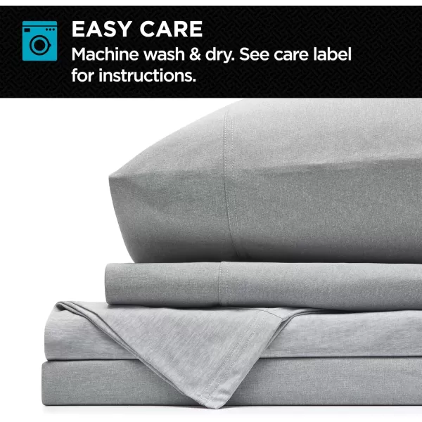 Brookstone Comfort King Sheet Set  Innovative Cooling Sheets for Hot Sleepers  Deep Sleep with Temperature Regulation  4Piece Set of Soft Flat Sheet Fitted Sheet amp Two Pillowcases  GreyBrookstone Comfort King Sheet Set  Innovative Cooling Sheets for Hot Sleepers  Deep Sleep with Temperature Regulation  4Piece Set of Soft Flat Sheet Fitted Sheet amp Two Pillowcases  Grey