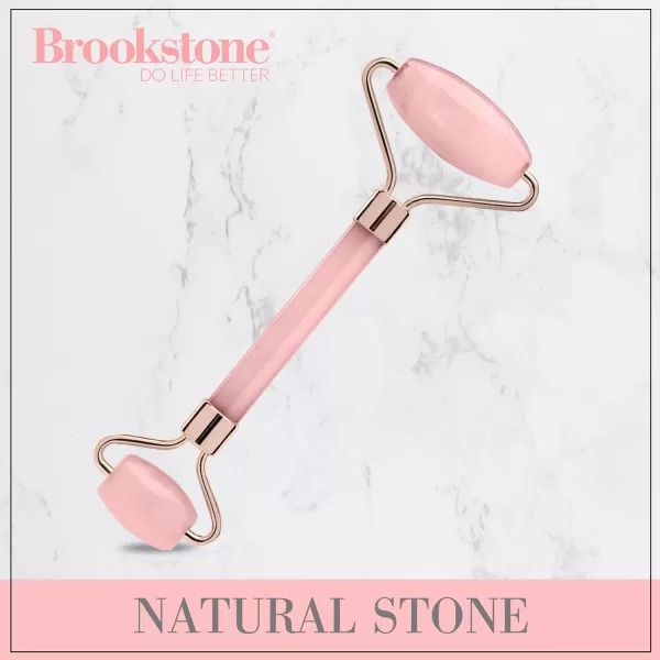 Brookstone Face Roller DualSided Rose Quartz Facial Roller  Skin Care Tool for Facial Massage Gua Sha and RelaxationBrookstone Face Roller DualSided Rose Quartz Facial Roller  Skin Care Tool for Facial Massage Gua Sha and Relaxation