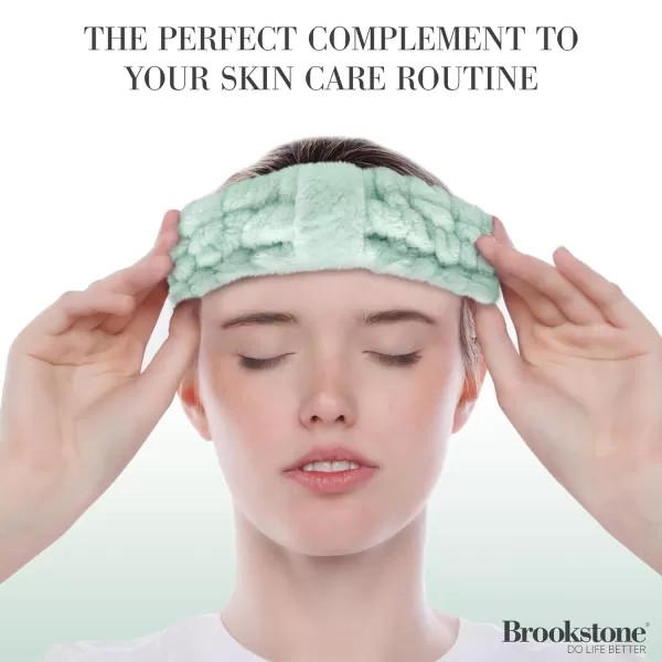 Brookstone Facial Headband  Comfortable Head Band for Skincare Face Washing and Makeup Application MintMint