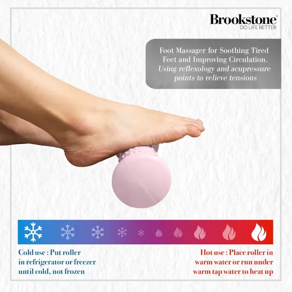 Brookstone Hot amp Cold Foot Roller for Tension Relief  Stimulate and Relax The Muscles in Your Feet  Foot Roller Massager Blush PinkBlush Pink