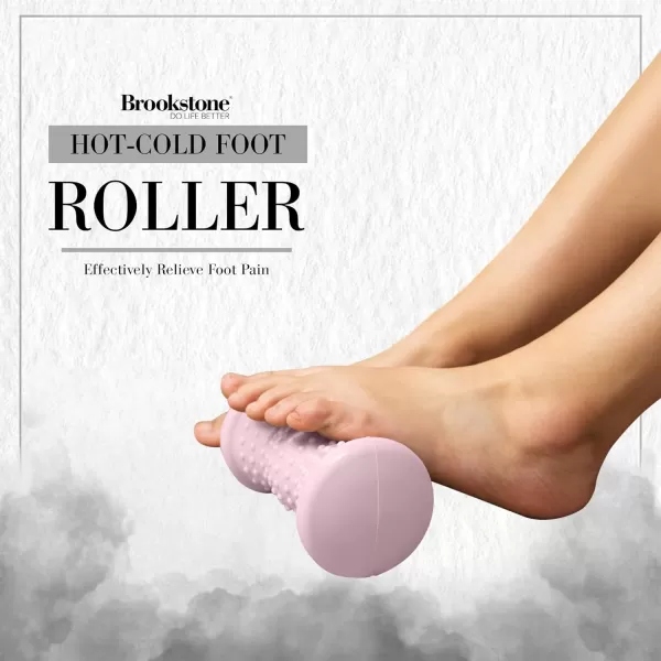 Brookstone Hot amp Cold Foot Roller for Tension Relief  Stimulate and Relax The Muscles in Your Feet  Foot Roller Massager Blush PinkBlush Pink