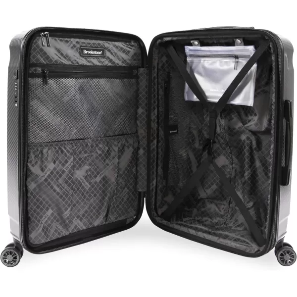 Brookstone Luggage Keane Spinner Suitcase Charcoal CarryOnBrookstone Luggage Keane Spinner Suitcase Charcoal CarryOn