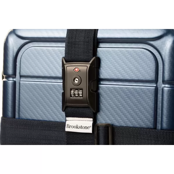 Brookstone Luggage Strap  2in1 Cross Luggage Suitcase Belt with Buckle and TSAApproved Keyless 3Digit Combination Lock Size One Size BlueBlue One Size