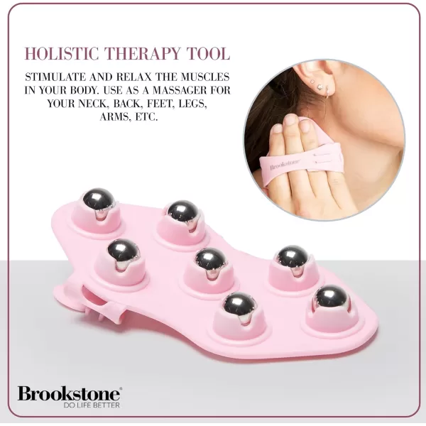 Brookstone Palm Roller Body Massager Medium Roller Massager Tool Handheld Massager CharcoalMedium Palm Roller Blush Pink