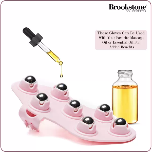 Brookstone Palm Roller Body Massager Medium Roller Massager Tool Handheld Massager CharcoalMedium Palm Roller Blush Pink