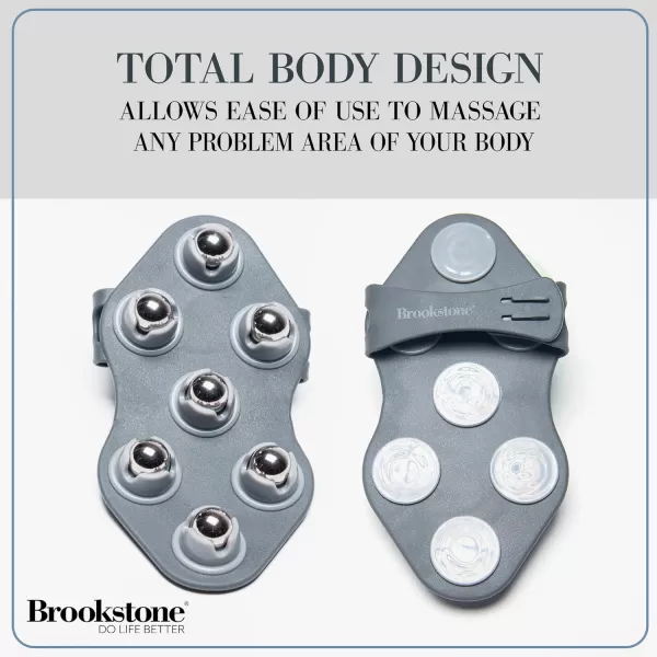 Brookstone Palm Roller Body Massager Medium Roller Massager Tool Handheld Massager CharcoalMedium Palm Roller Grey